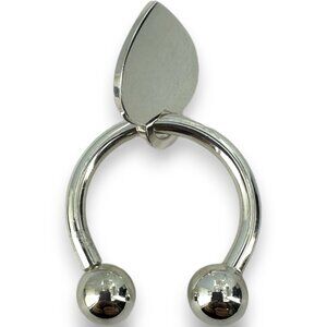 Tiffany & Co 2001 Key Chain Holder 925 Sterling Silver w/ Heart Charm